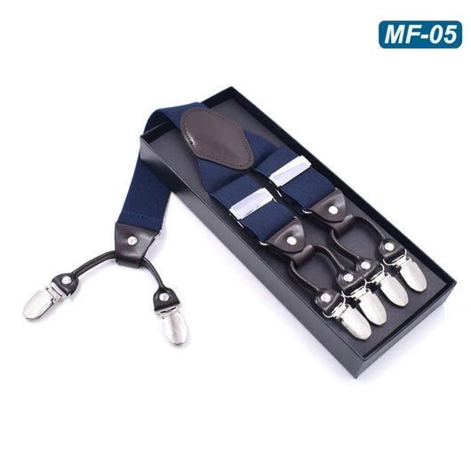 Tirantes Elásticos Multicolor con 6 Clips para Hombre - Image 37