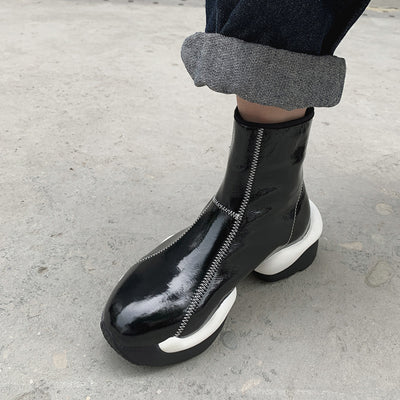 Botas de Invierno Talla Grande para Mujer con Tacón Robusto y Punta Redonda - Image 2