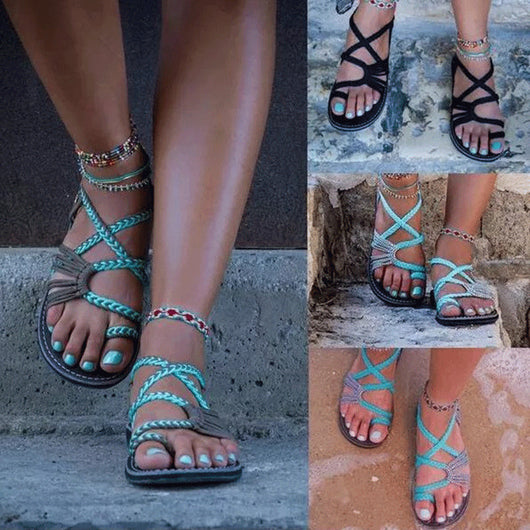 Sandalias Planas Estilo Europeo y Americano para Playa - Image 6