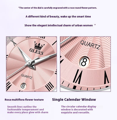 Reloj Mujer Calendario Luminoso Resistente al Agua con Cuarzo - Image 10
