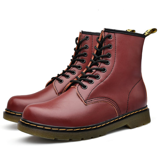 Botas Martin de Cuero Doble Capa para Pareja - Estilo Corto Unisex - Image 18