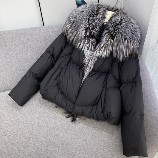 Chaqueta Corta de Plumón de Pato Blanco Premium - Image 7