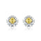 S925 Plateado Ice Flower Cut High Carbon Rhinestone Ear Studs Female Thick Plateado Platinum 925 Plateado