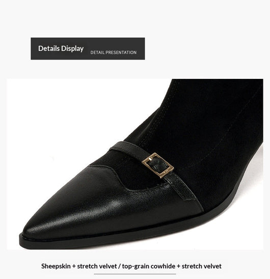 Botas Negras para Mujer con Tacón Fino - Elegantes y Versátiles - Image 16