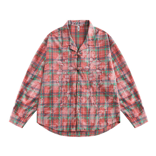 Camisa de Cuadros Estilo Cubano Manga Larga para Hombre - Image 16