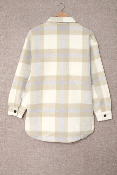 Camisa Acolchada de Cuadros Casual para Mujer - Image 19