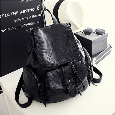 Mochila de Cuero Suave para Mamá - Bolso Versátil Multiuso - Image 14