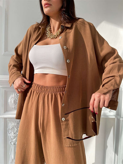 Conjunto Casual Polo Manga Larga y Pantalón Harem - Estilo Europeo Moderno - Image 13