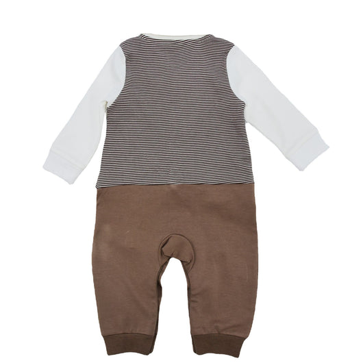 Traje de Gateo Caballero Británico para Bebé en Algodón Caqui - Image 3
