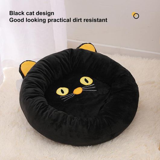 Cama Nido para Gatos en Forma de Gato Negro - Cómoda y Acogedora con Soporte Cervical - Image 3