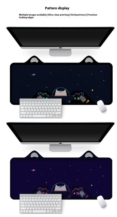 Tapete para Mouse Gaming con Diseño de Orejas de Gato - Teclado Oversized para Escritorio - Image 11