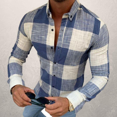 Camisa Casual de Manga Larga con Botones para Hombre - Image 7