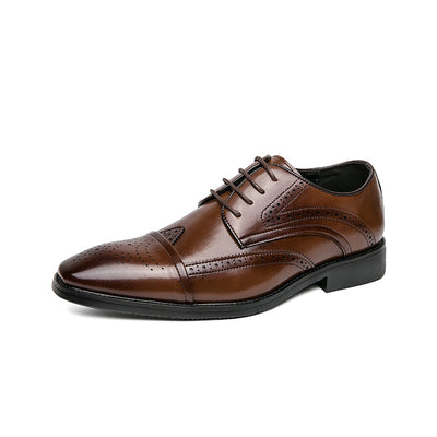 Zapatos de Cuero Clásico Estilo Británico Talla Grande - Cordones Bajos - Image 5