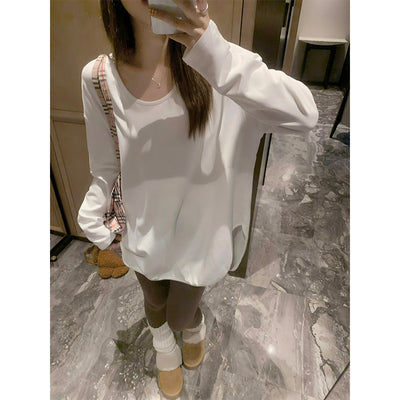 Playera Blanca Minimalista de Manga Larga - Image 10