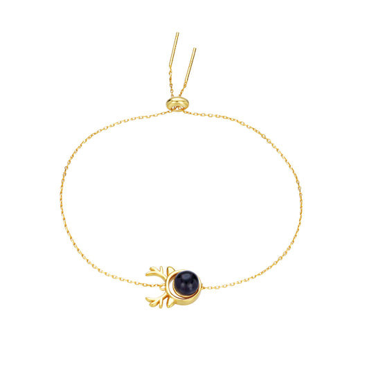Pulsera y Aretes Earline Plata 925 Baño de Oro con Dije Venado - Image 9