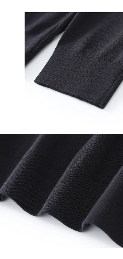 Suéter Polo de Lana Pura Fina Cuello Solapa para Hombre - Image 20