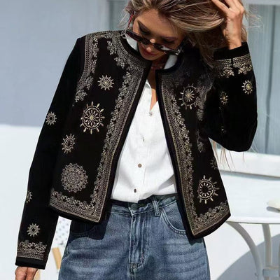 Abrigo Casual con Capucha y Cuello Redondo para Mujer