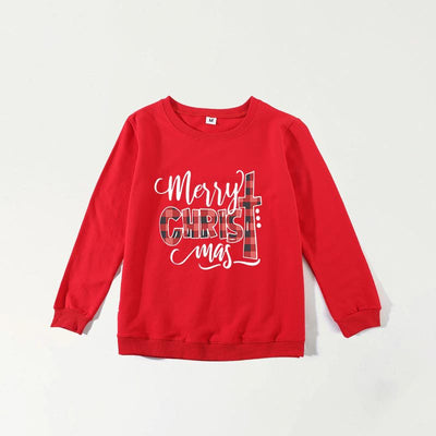 Conjunto Navideño Familiar con Estampado de Letras - Manga Larga sin Forro - Image 5