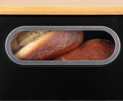 Caja Panera de Hierro Galvanizado con Tapa de Bambú Negro - Image 7