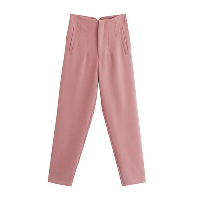 Pantalón Harem Casual de Cintura Alta con Detalle de Siete Colores - Image 21