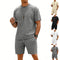 Conjunto de Playera y Shorts Casuales a Cuadros para Hombre