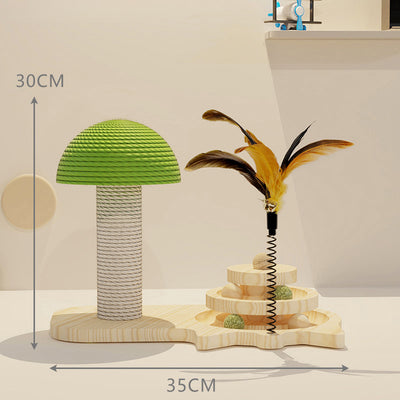 Torre Rascador para Gatos con Cuerda Sisal y Forma de Hongo - Image 2
