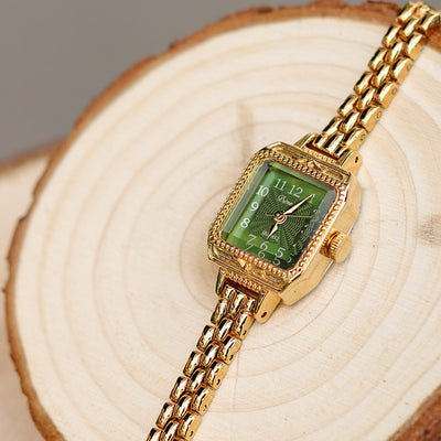 Reloj Vintage de Cobre con Diseño Cuadrado para Mujer - Image 2