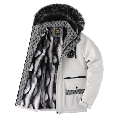 Chaqueta de Invierno para Hombre con Cuello de Pelo - Image 5