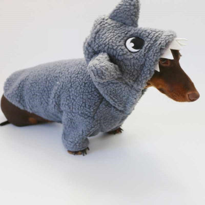 Abrigo Térmico para Mascotas con Forro de Polar - Diseño Tiburón