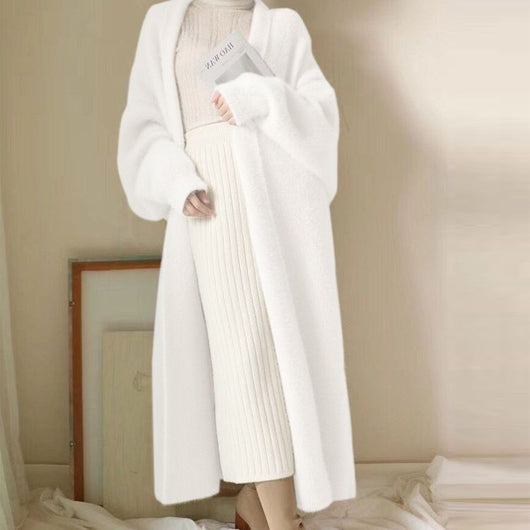 Suéter Largo Liso Multiuso para Mujer - Básico Versátil - Image 6