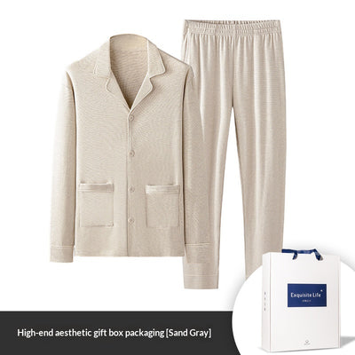Pijama Hombre Jacquard Cuadros Otoño Invierno - Image 12