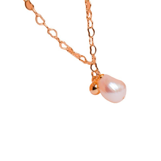 Collar de Perlas de Agua Dulce Naturales con Oro para Mujer - Image 4