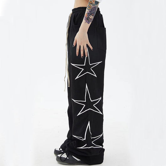 Pantalones Anchos de Cinco Estrellas para Hombre - Image 10