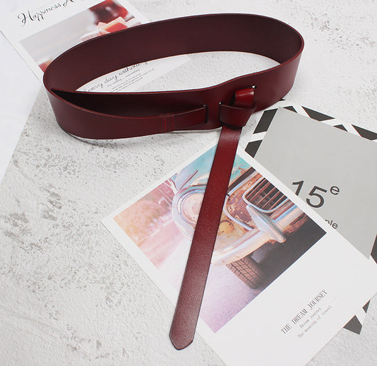 Cinturón Ancho de Cuero con Detalles Decorativos para Mujer - Image 16