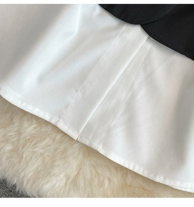 Vestido Ejecutivo con Corbata Integrada y Cuello Solapa - Image 16