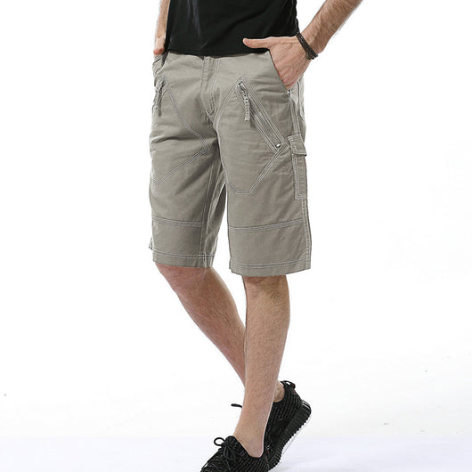 Pantalones Cortos de Trabajo Estilo Europeo Talla Grande para Hombre - Image 12