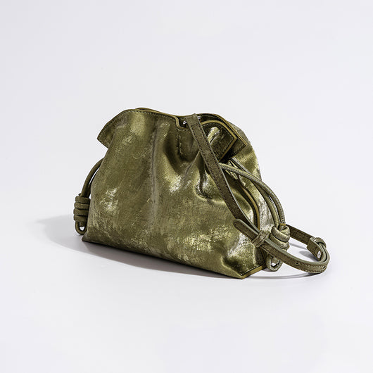 Bolsa de la Suerte con Cordón de Satén y Cuero Genuino - Image 9