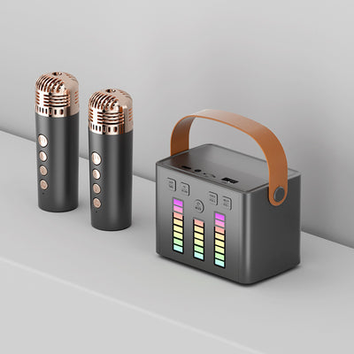 Parlante Bluetooth Karaoke Familiar con Luces LED Coloridas y Micrófono - Image 4