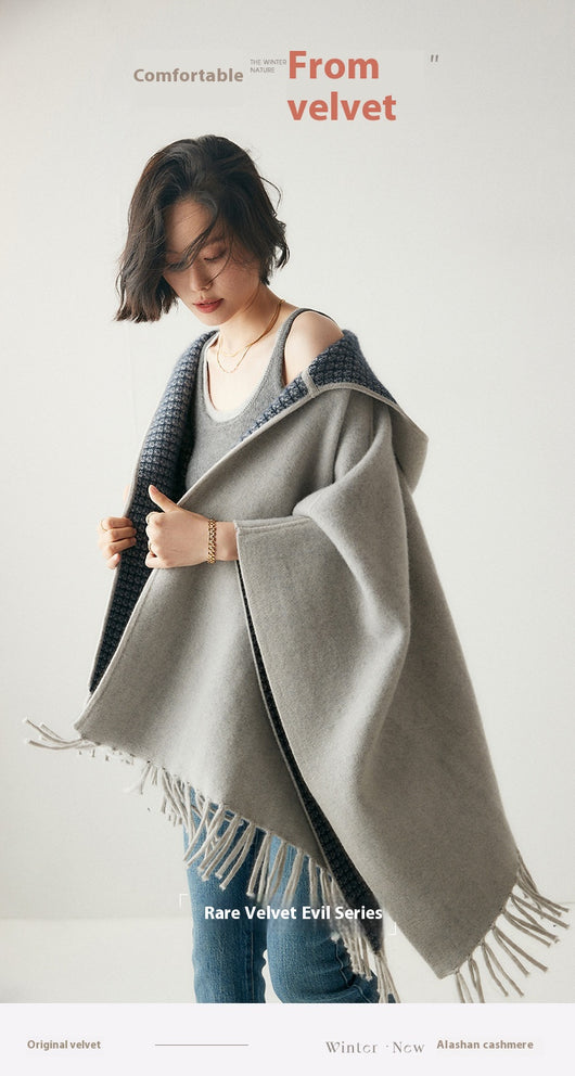 Capa Poncho con Capucha y Aislamiento de Aire Engrosado - Image 17