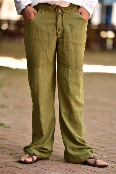 Pantalones de Lino Talla Grande con Bolsillos para Hombre - Image 3