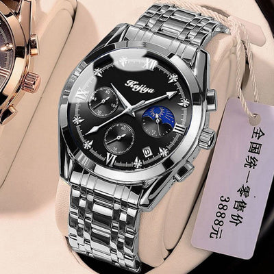 Reloj Deportivo Coreano de Acero con Banda de Cuarzo - Image 2