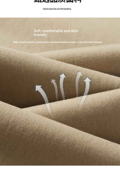 Pantalones Casuales de Algodón Puro con Stretch - Corte Recto Relajado para Hombre - Image 13