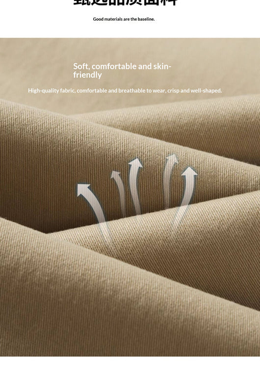 Pantalones Casuales de Algodón Puro con Stretch - Corte Recto Relajado para Hombre - Image 13