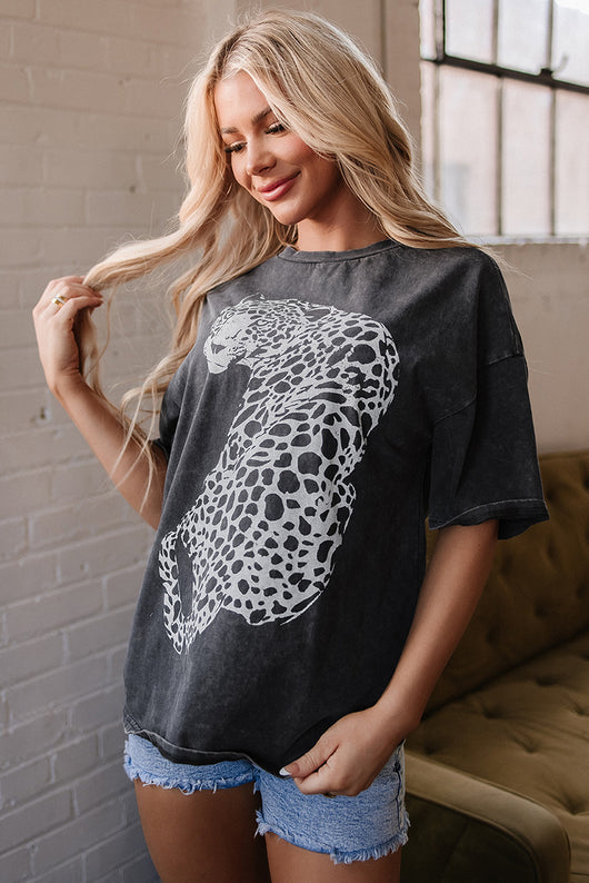 Camiseta Estampado Leopardo Vintage para Mujer - Image 12