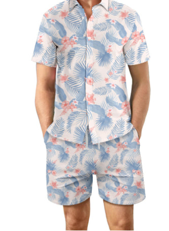 Conjunto Playero Hombre Camisa y Shorts con Estampado 3D Digital Hawaiano - Image 14