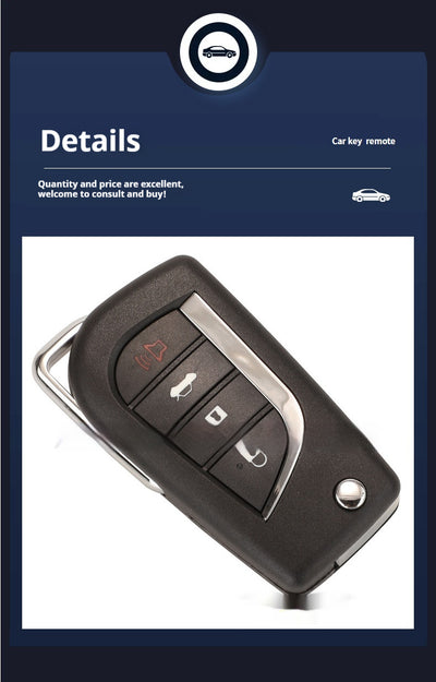 Carcasa de Llave Plegable para Toyota Camry y Highlander - Control Remoto 4 Botones - Image 11