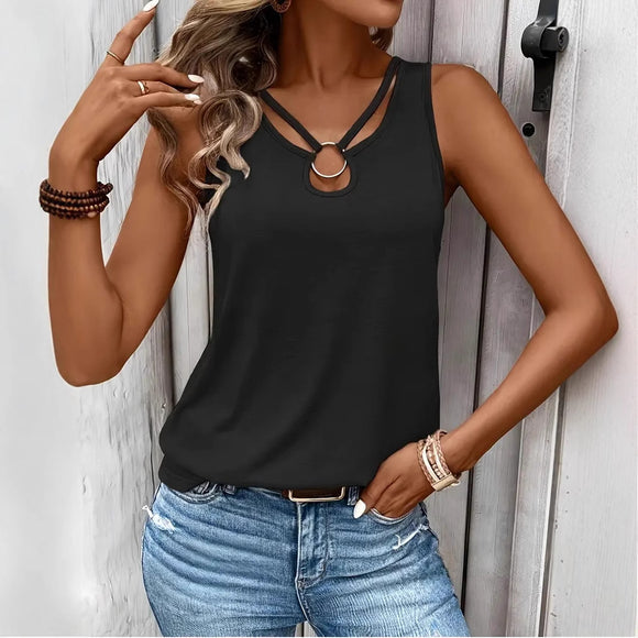 Top Ajustado con Tirantes Cruzados - Diseño Sensual y Moderno