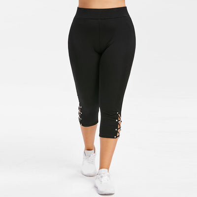 Leggins Tejidos con Cordones y Detalles de Perlas - Image 11