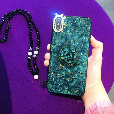 Funda para iPhone con Diseño de Mármol y Cristales Brillantes - Image 5