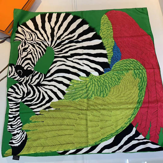 Pañoleta de Seda Estampada Tejida Hecha a Mano - Image 25
